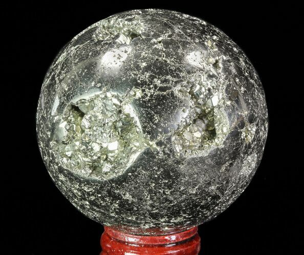 Polished Pyrite Sphere - Peru #65126